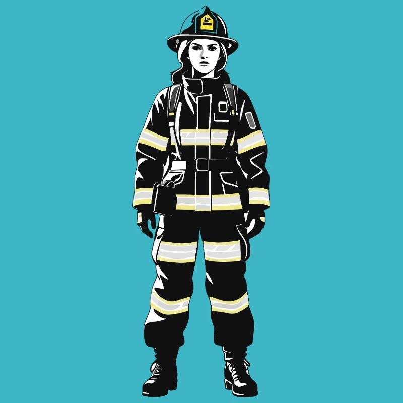 Feuerwehrfrau - Beruf Design Sticker