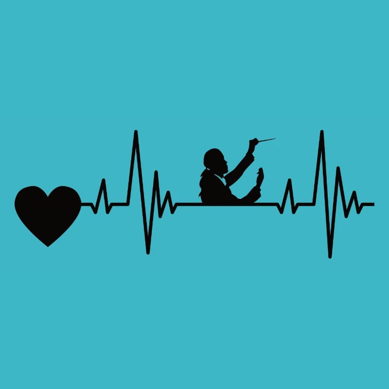 Dirigenten EKG Musik Herzschlag Musiker Dirigent