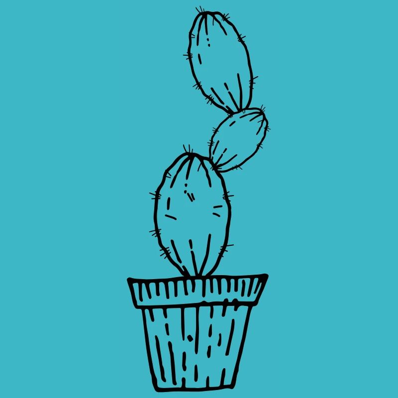 Cactus peint à la main