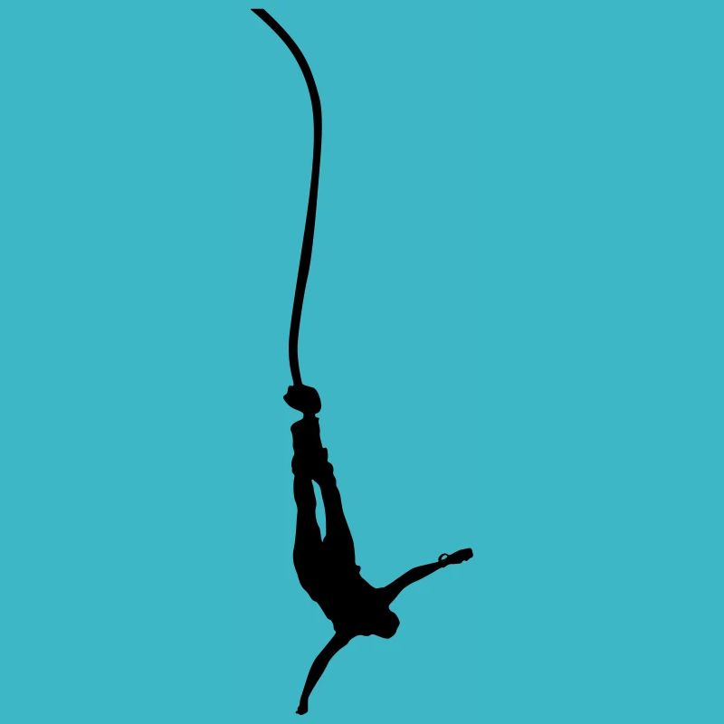 silhouette de saut à l'élastique