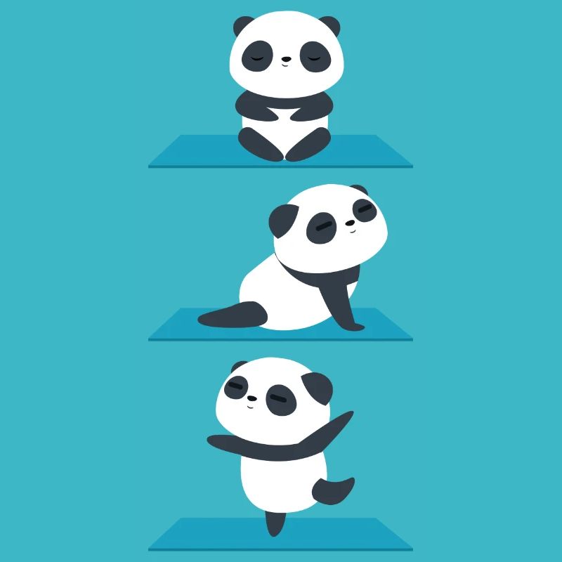 Panda Yoga Design for a Yogi
