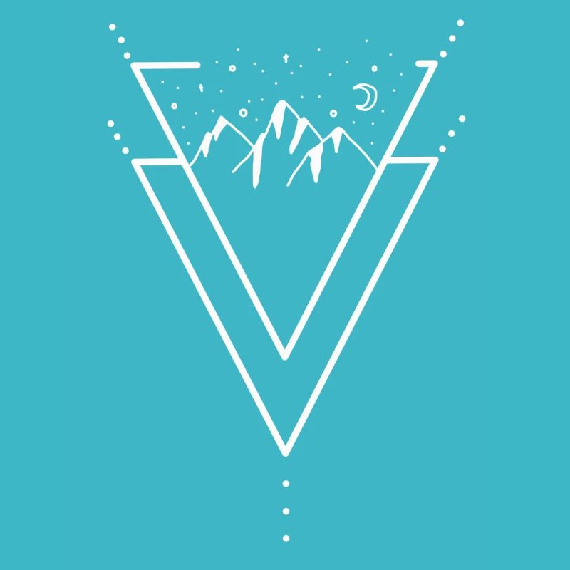 Mountain shape night sky