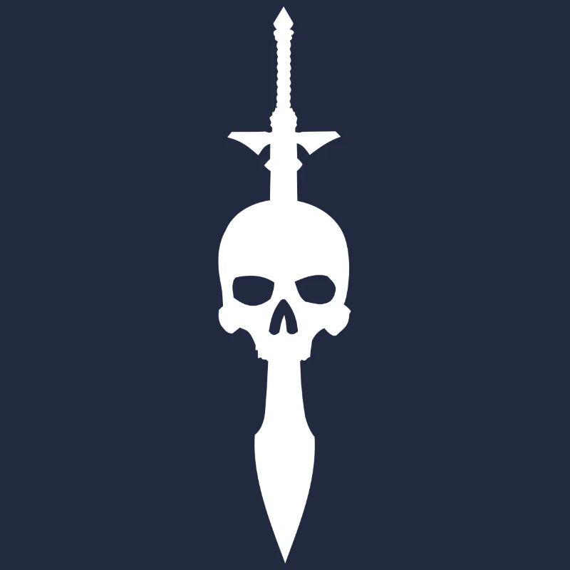 Skull with sword