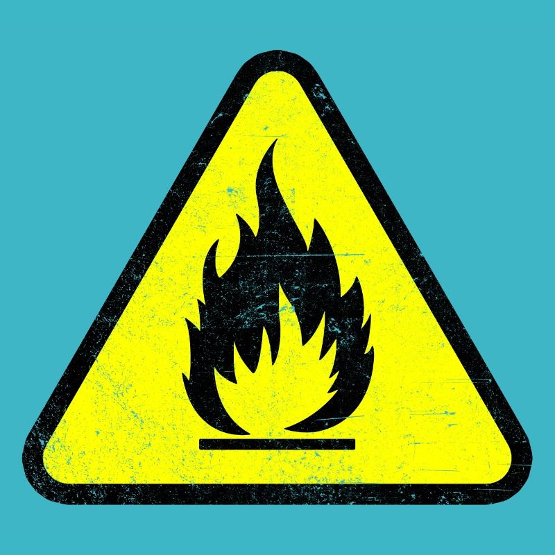 Avertissement Feu Flamme ouverte Danger inflammable