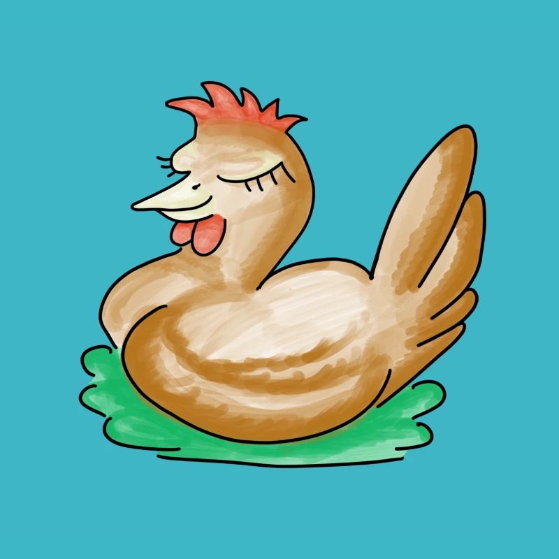 schlafendes Huhn