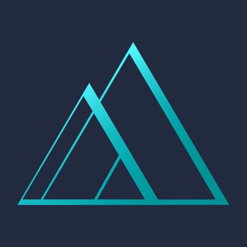 triangles pyramide bleu design