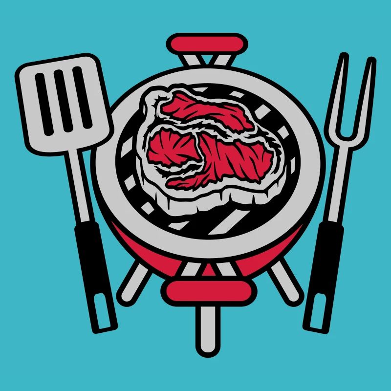 Steak BBQ Grill Master Coal Grill