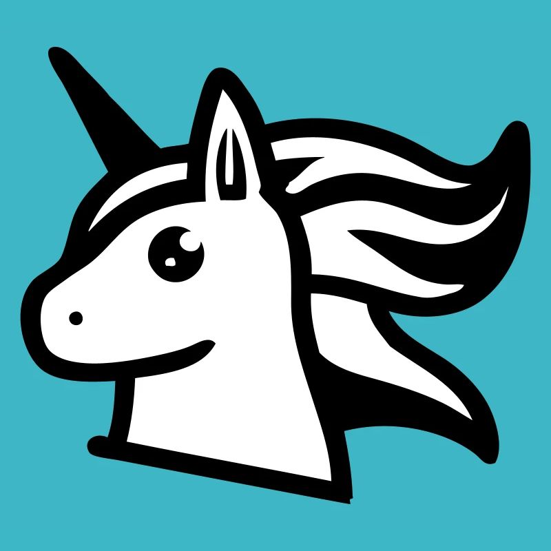 Mignonne licorne de style bande dessinée