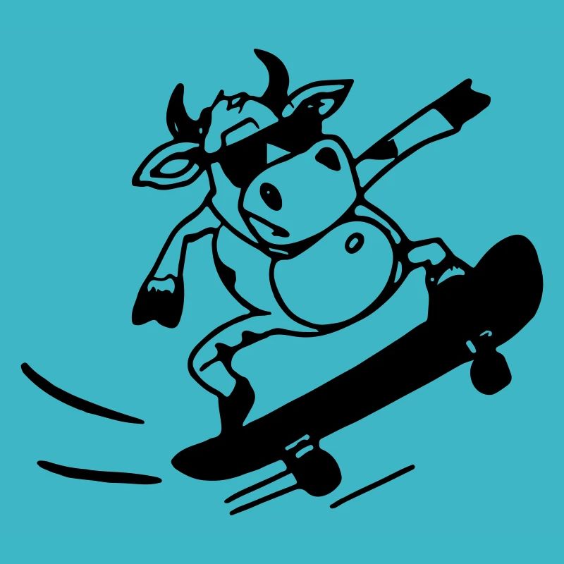 Vache Skateboard Idée Cadeau Drôle