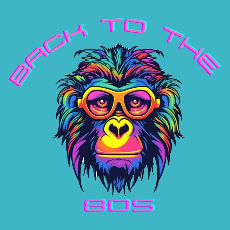 Psychedelischer Gorilla mit Sonnenbrille