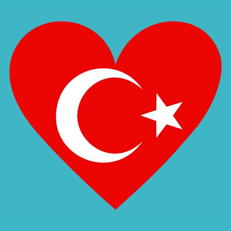 Herz mit Türkischer Flagge