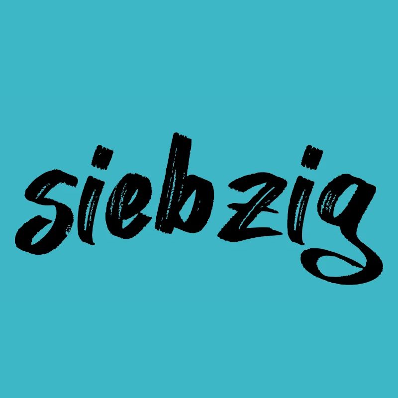 Siebzig Schriftzug.