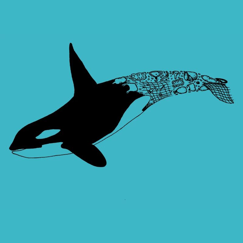 Whale and plastic