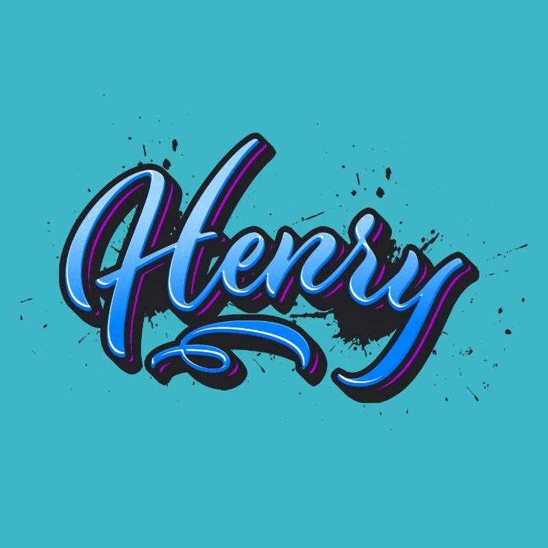 Henry Prénom Name Names Splash Graffiti