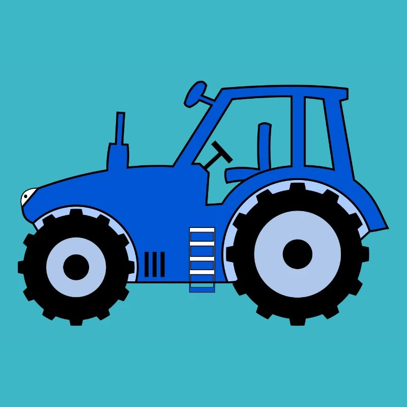 Tracteur bleu