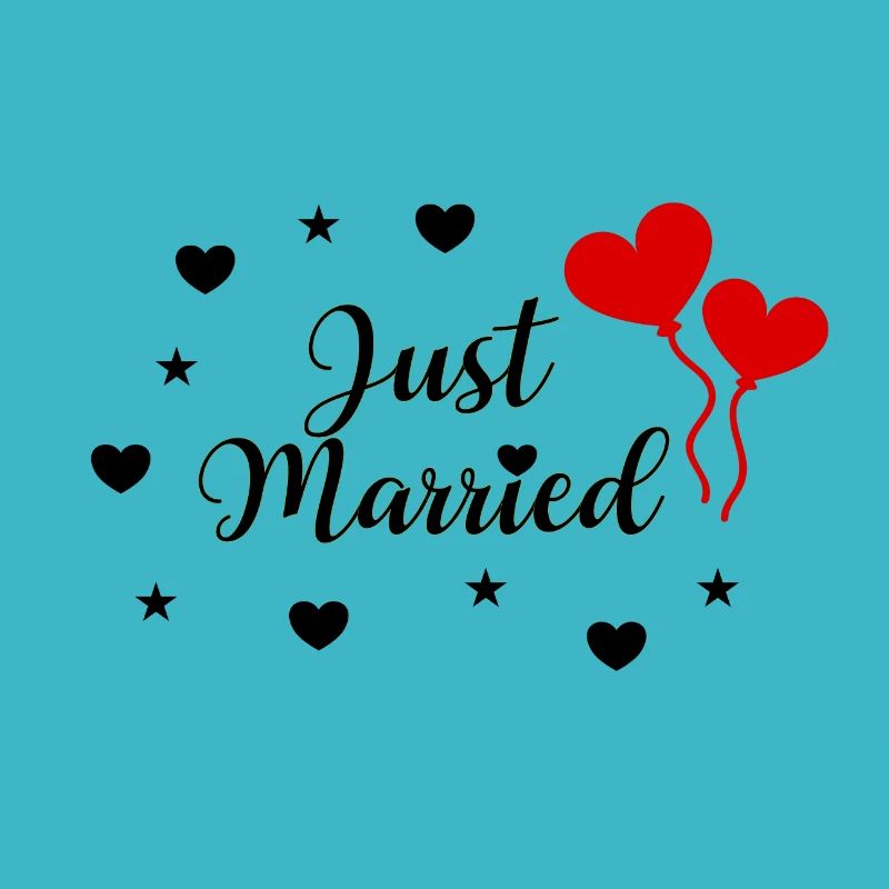 Conception de couple de mariage élégant juste marié