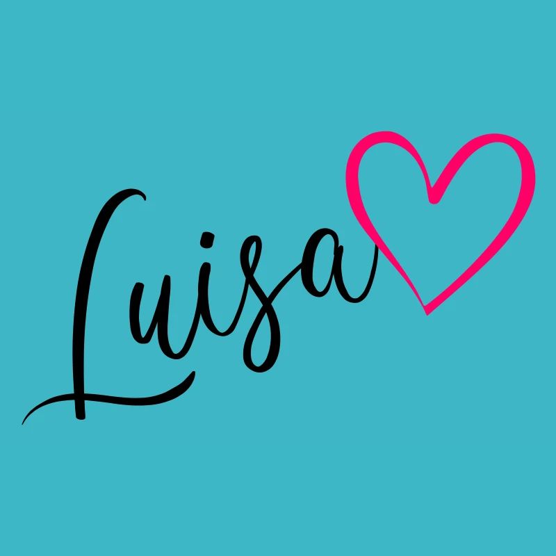 Luisa Surname First Name Heart pink
