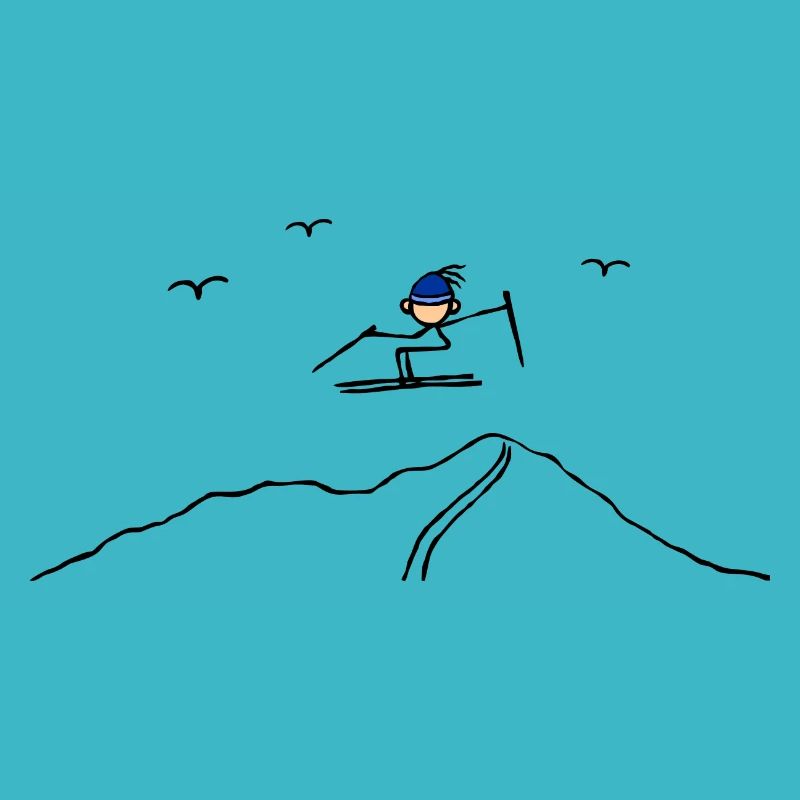 Skier saut srpingen mouches