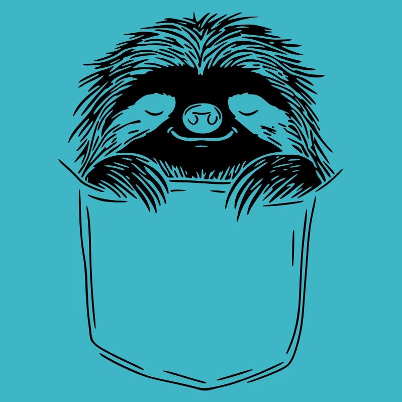 Sleeping sloth in breast pocket