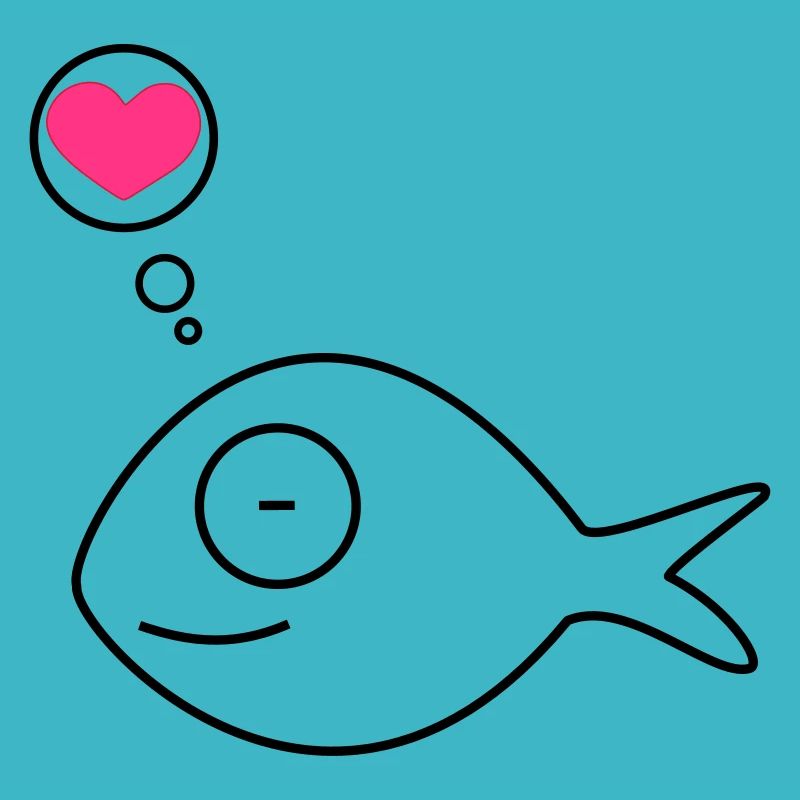 verliebter Fisch pink