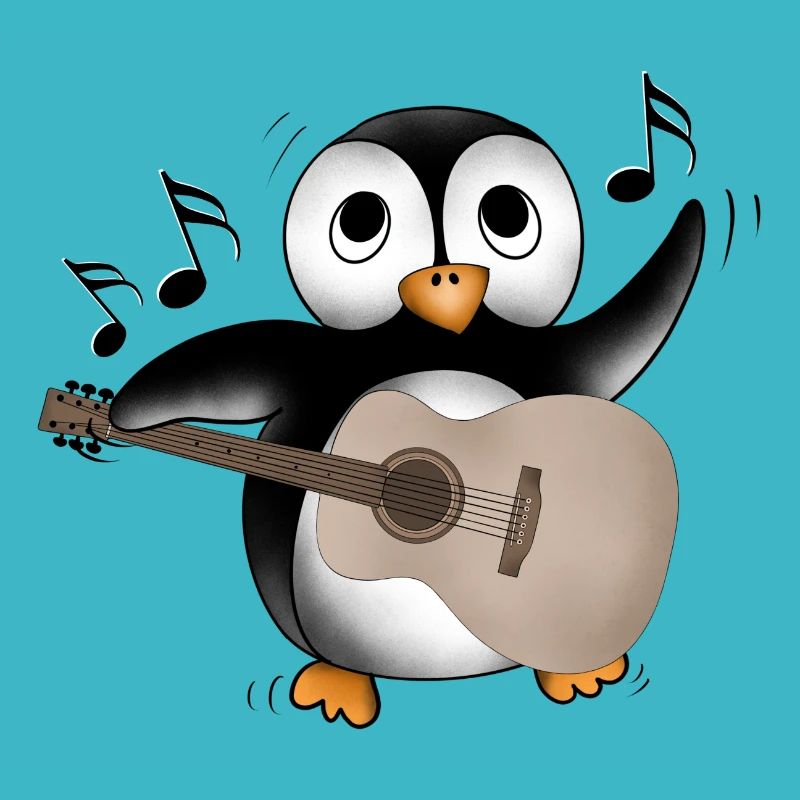 Manchot guitare