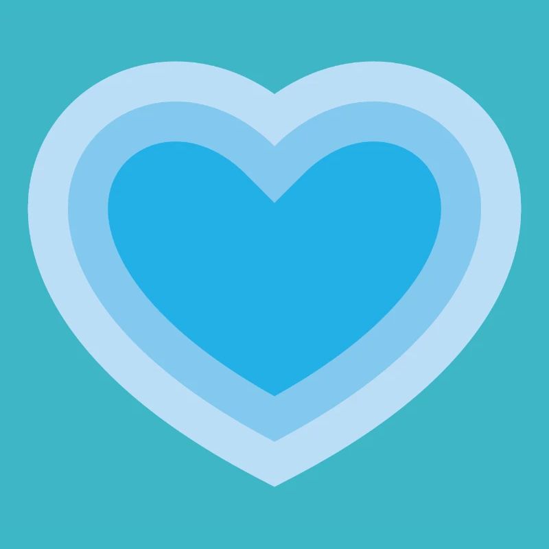 Concentric Blue Heart