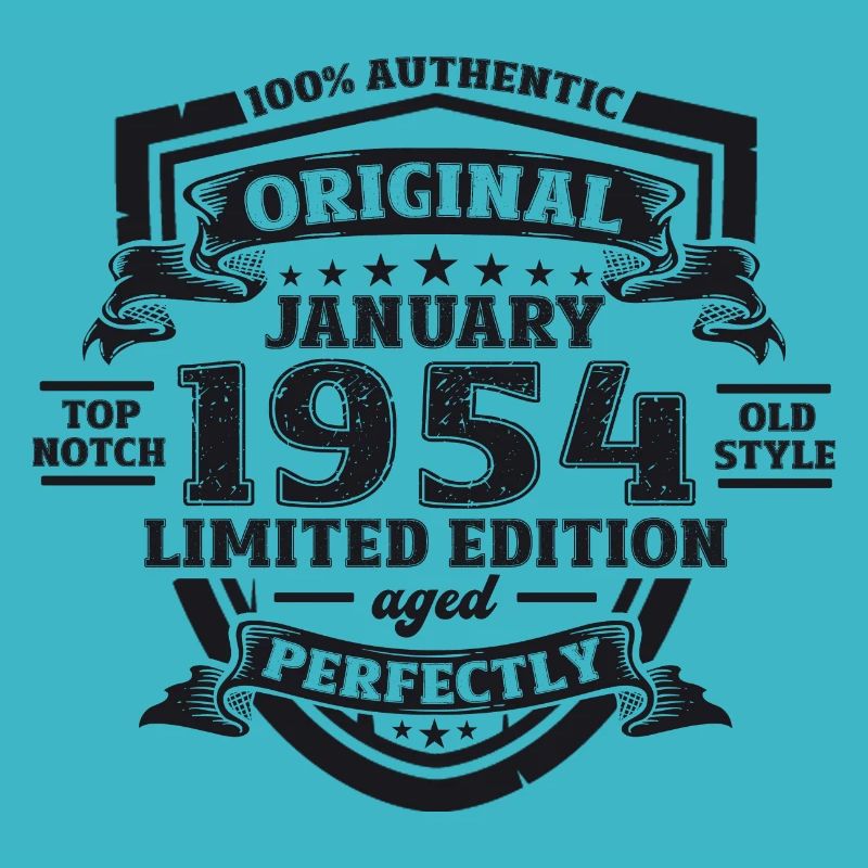 70th Birthday January Vintage 1954 Original