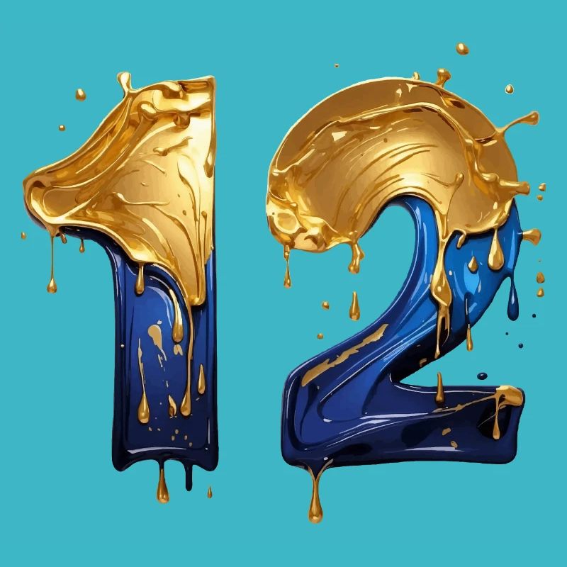 NR. 12 NUMMER 12 COOL 12. GEBURTSTAG