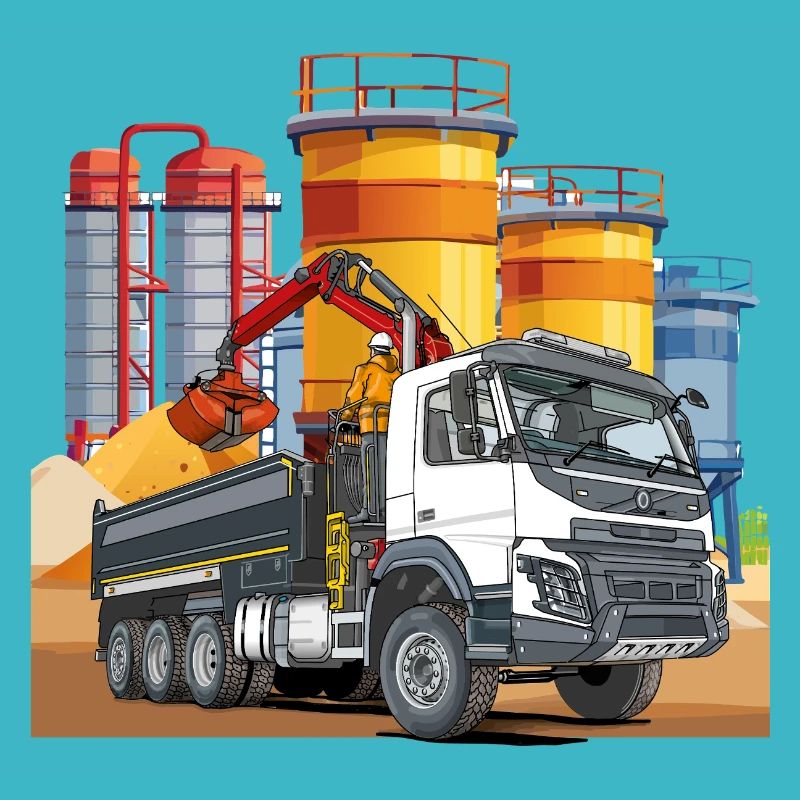 LKW in der Mischanlage