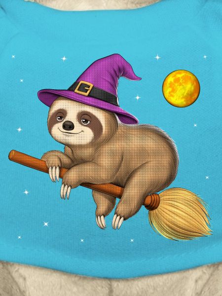 Sloth Witch Riding Broom