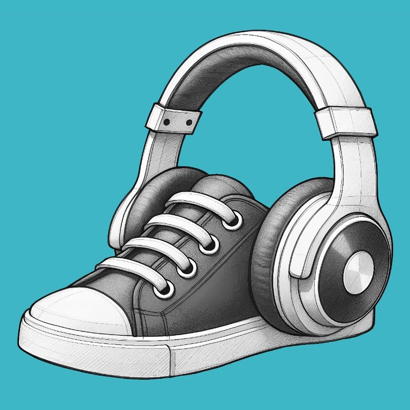 MUSIKALISCHE SNEAKER - schwarz &amp; weiß