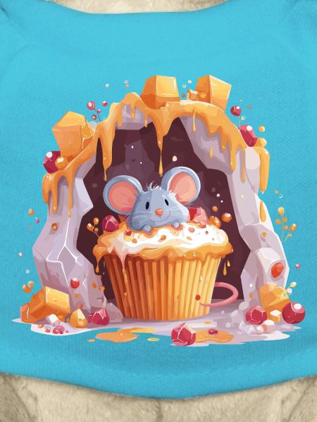 Cute mouse in cupcake cave