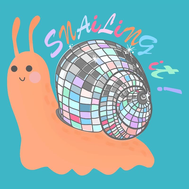 Snailing It! – Bunte Schnecke mit Disco-Kugel