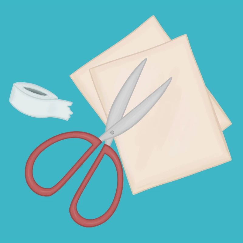Studio de papier motif de ciseaux créatifs