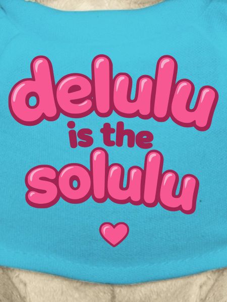 Delulu Pink Bubble Text