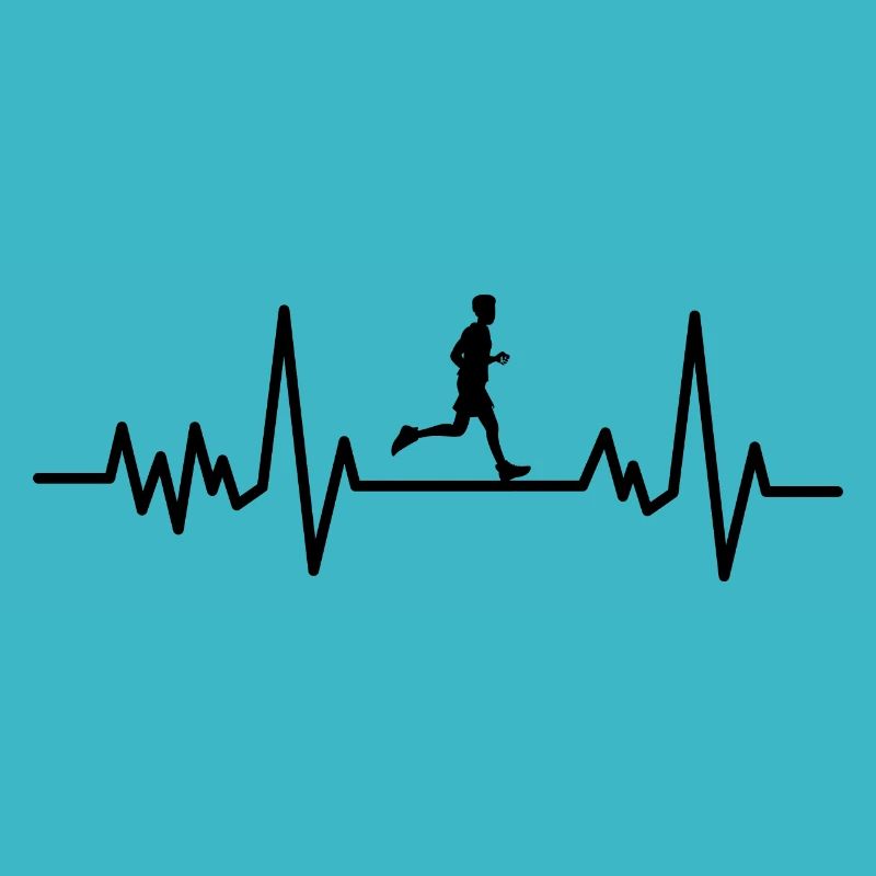 Retro Heartbeat Running for Jogger Runner