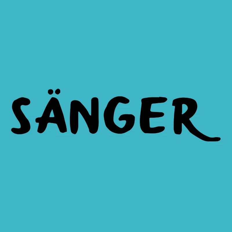 Singer lettering black font design