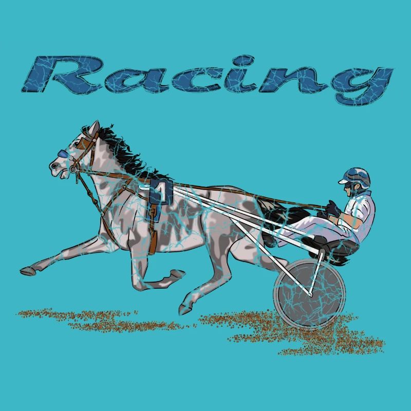 Rennpferd mit Jockey in Dynamik