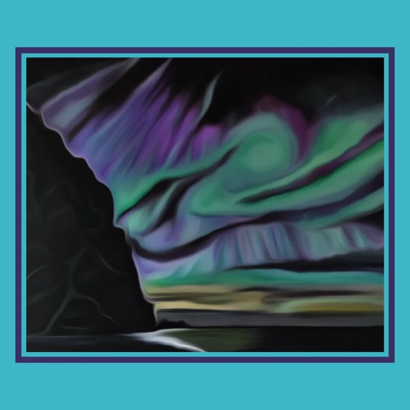 Aurora in the sky turquoise sky