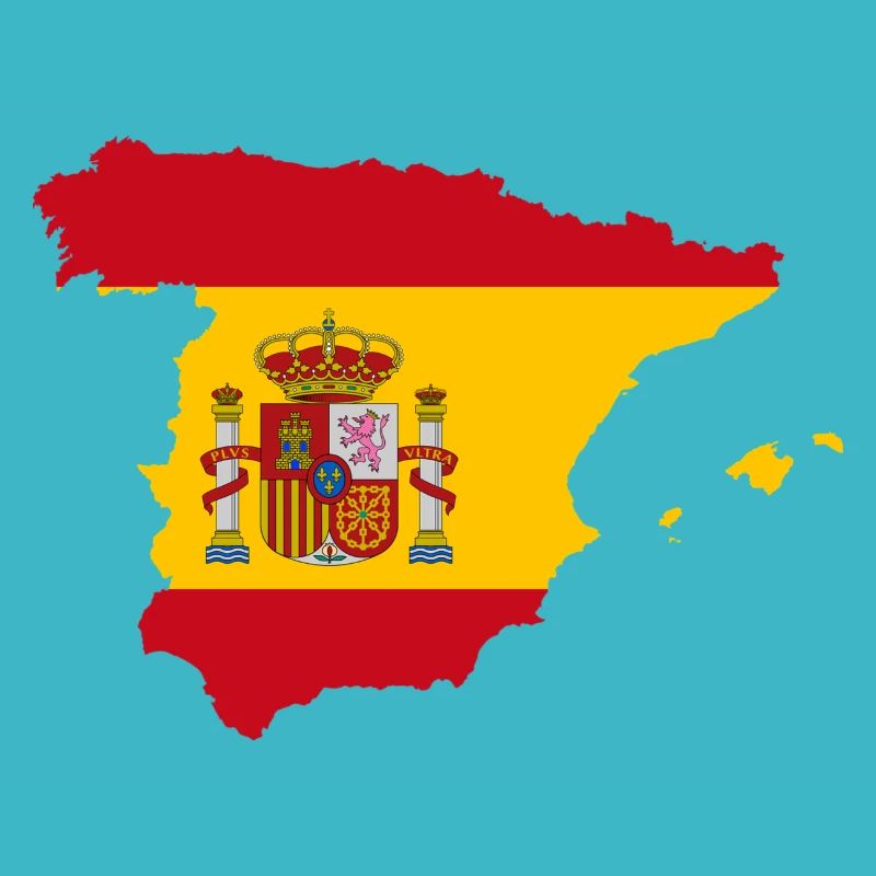 Pays espagnol combiné avec le drapeau