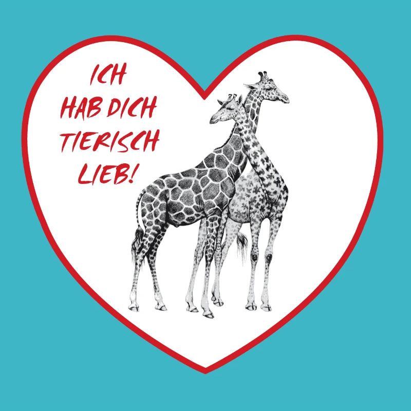 Je t’aime bien - Girafes de la Saint-Valentin