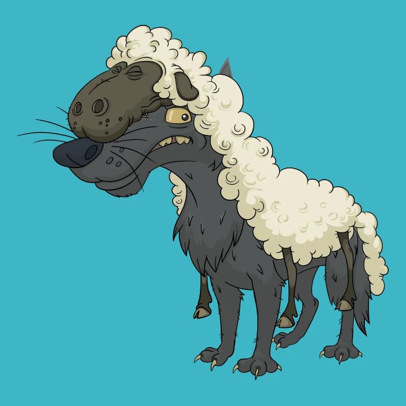 Funny Cute Cool Wolf Sheep