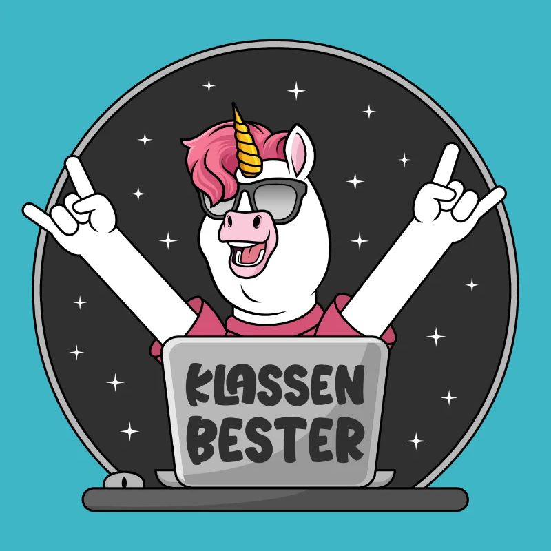 Bester in der Klasse Schule Einhorn Klassenbester