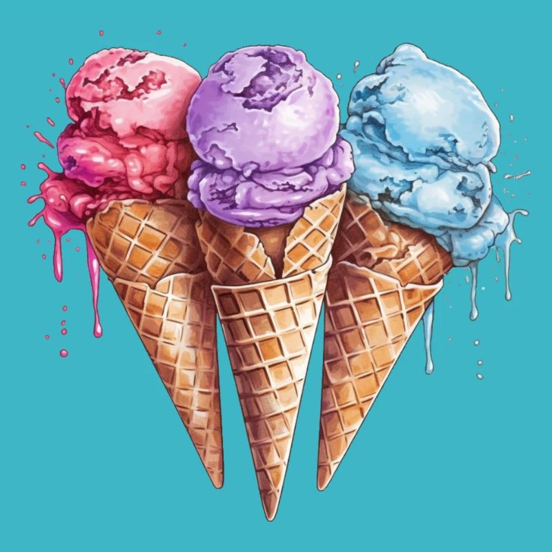 délicieuse crème glacée dans un cornet de crème glacée