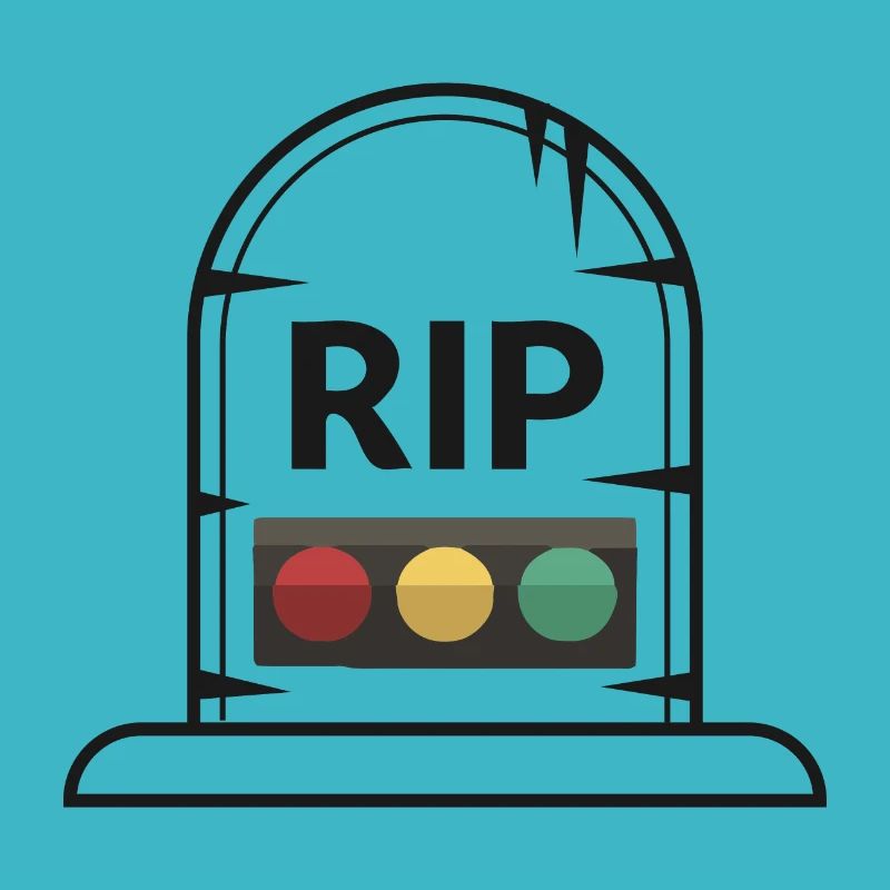 Traffic light Rest in Peace RIP