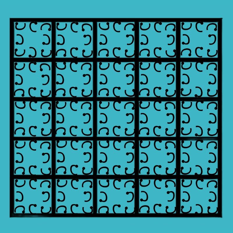 Quadratisches Dekor