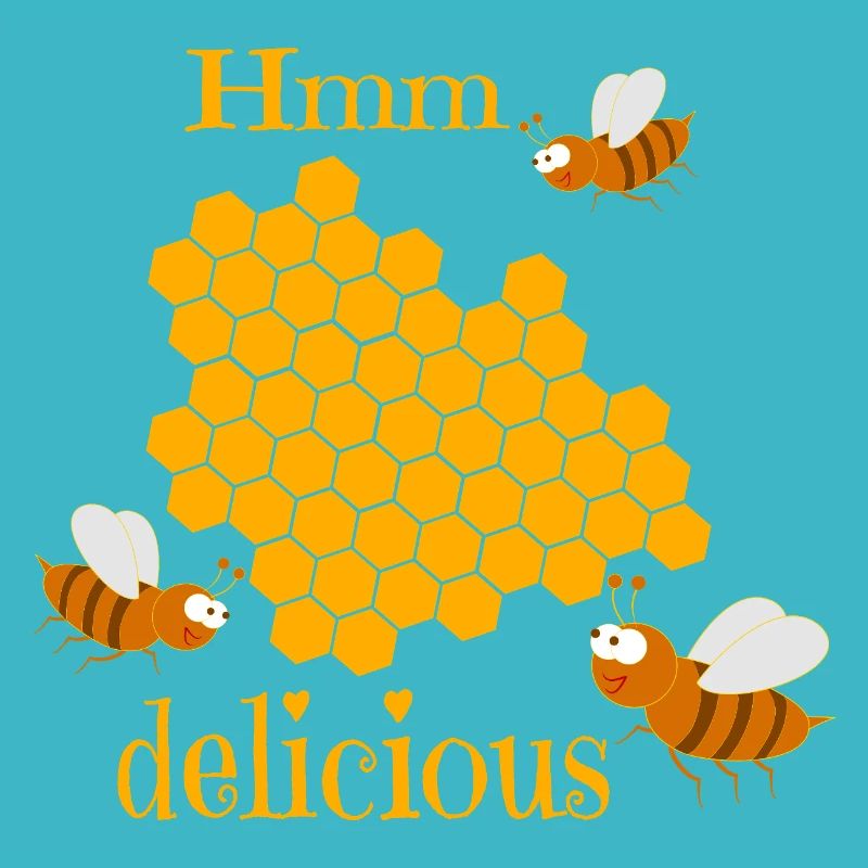 Bienen mit Honigwabe