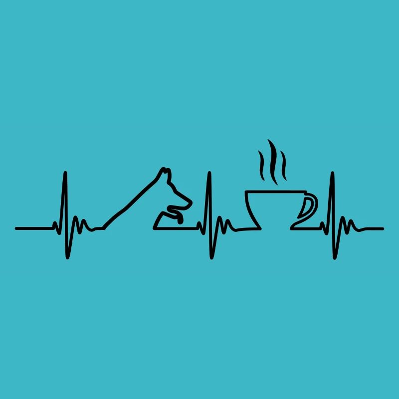 Hund Puls Kaffee Geschenkidee Design