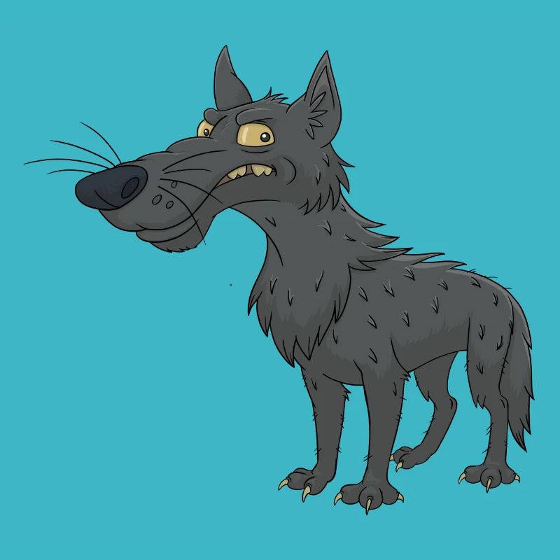 Drôle mignon loup cool