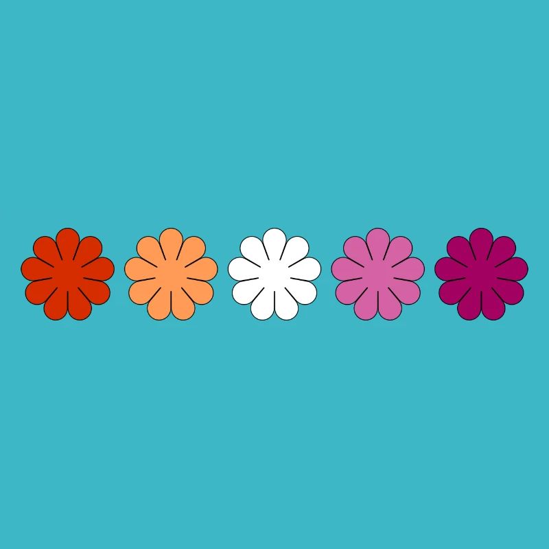 Subtle Lesbian Pride flowers